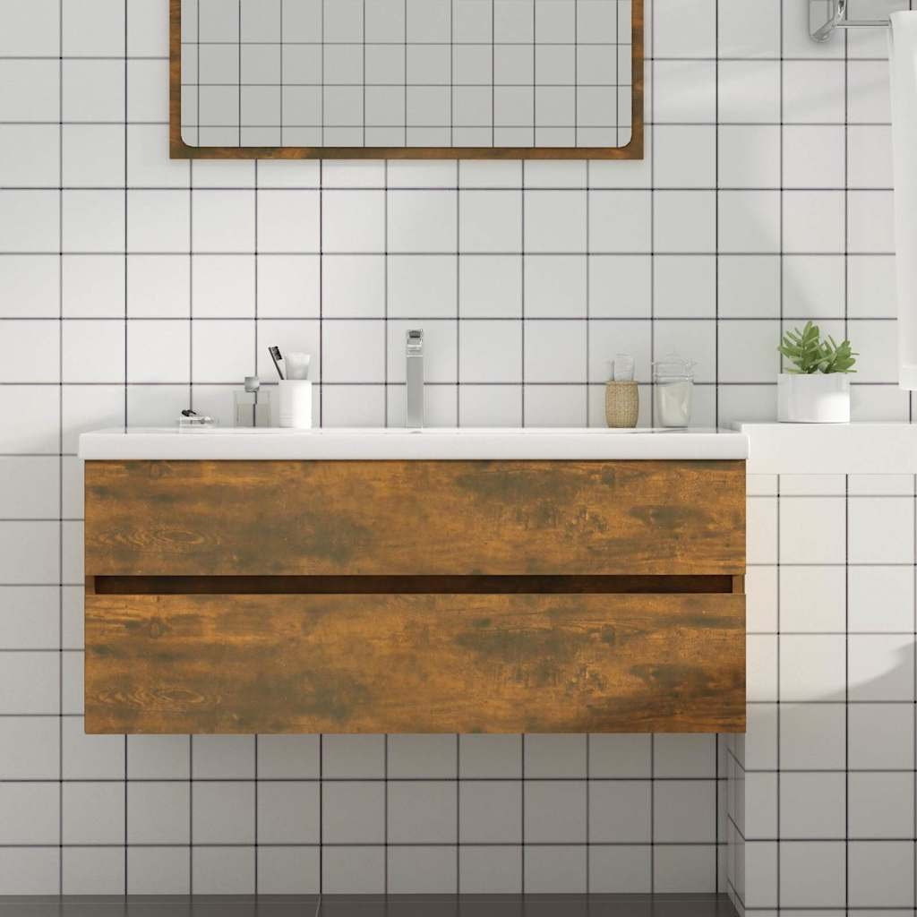 vidaXL Allaskaappi savutammi 100x38,5x45 cm tekninen puu