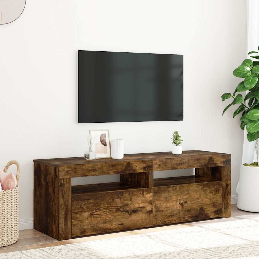 vidaXL TV-taso LED-valoilla savutammi 120x35x40 cm