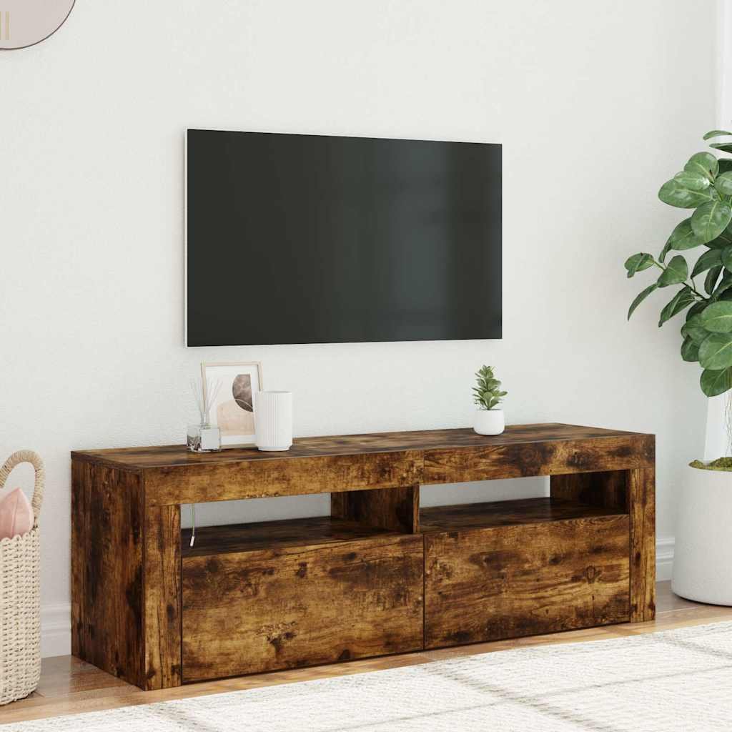 vidaXL TV-taso LED-valoilla savutammi 120x35x40 cm