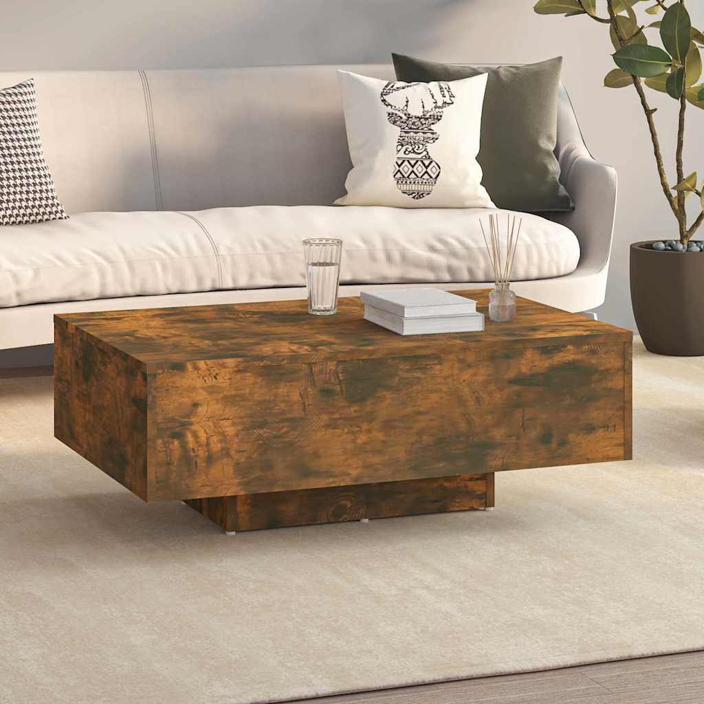 vidaXL Sohvapöytä savutammi 85x55x31 cm tekninen puu