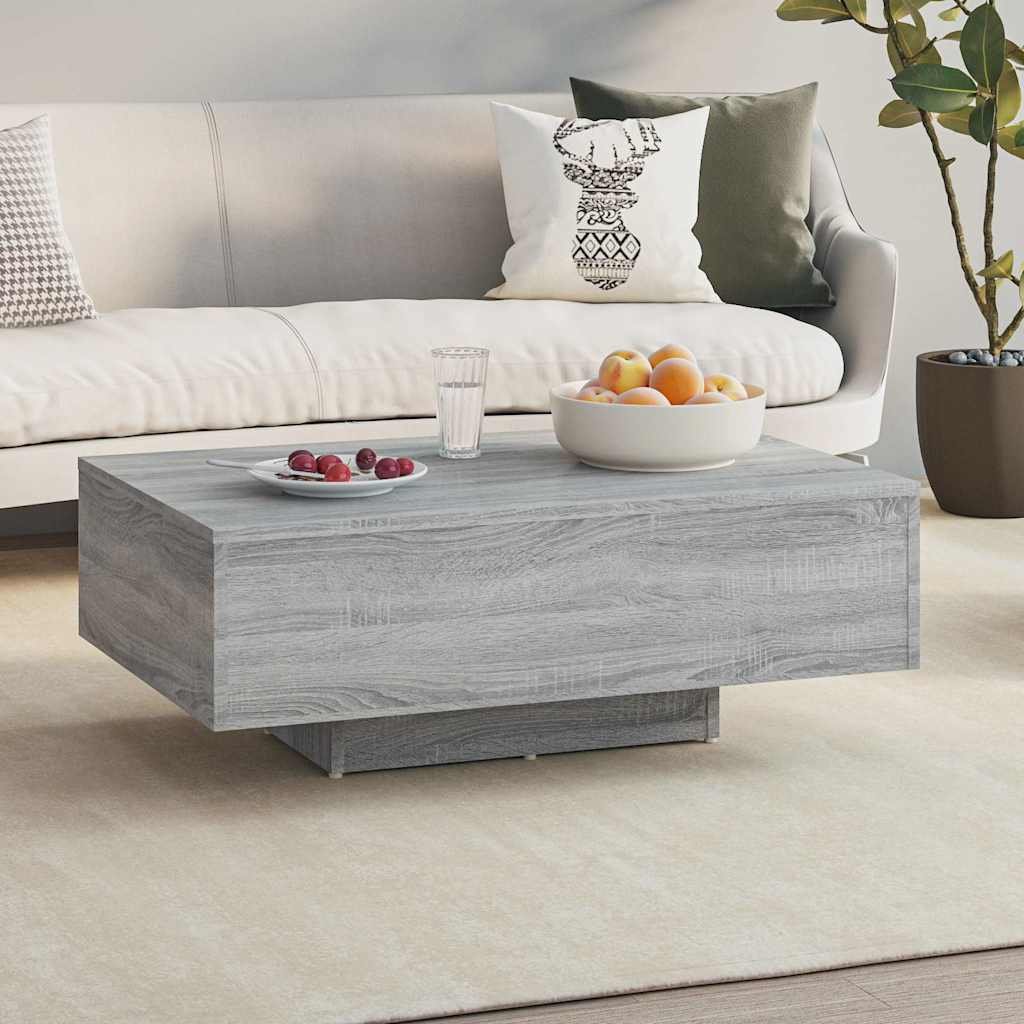 vidaXL Sohvapöytä harmaa Sonoma 85x55x31 cm tekninen puu