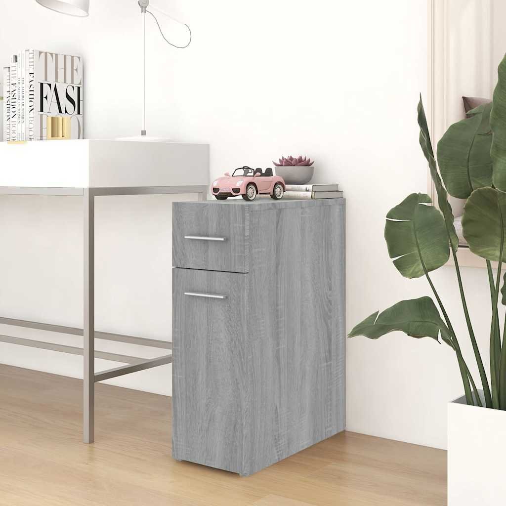 vidaXL Apteekkarinkaappi harmaa Sonoma 20x45,5x60 cm tekninen puu