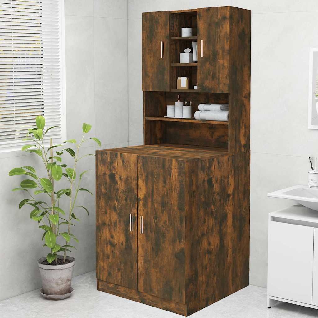 vidaXL Pesukonekaappi savutammi 70,5x25,5x90 cm