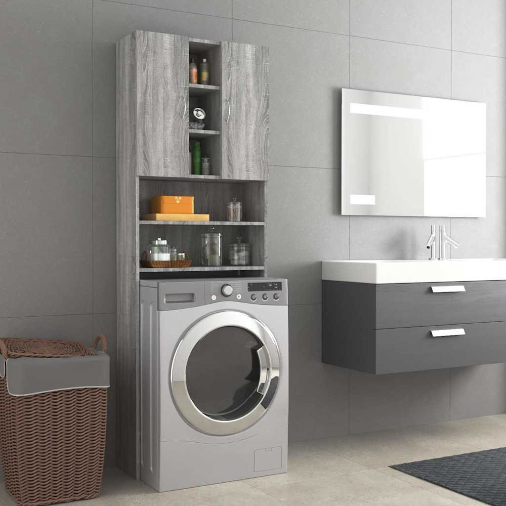 vidaXL Pesukonekaappi harmaa Sonoma 64x25,5x190 cm