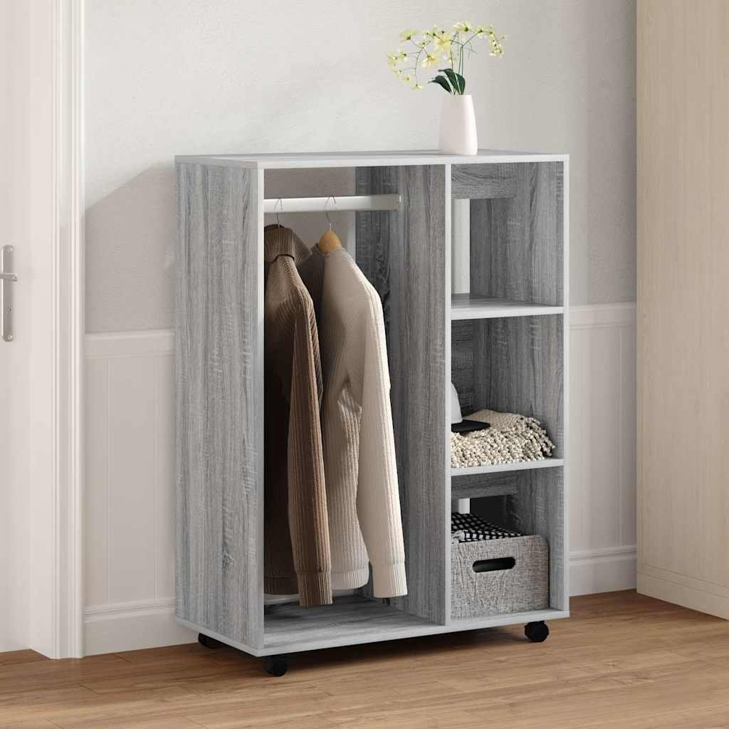 vidaXL Vaatekaappi harmaa Sonoma 80x40x110 cm tekninen puu