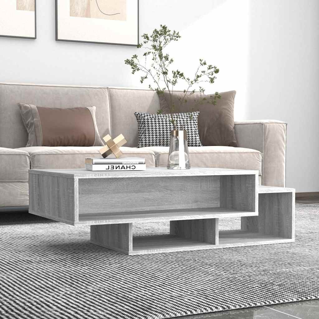 vidaXL Sohvapöytä harmaa Sonoma 105x55x32 cm tekninen puu