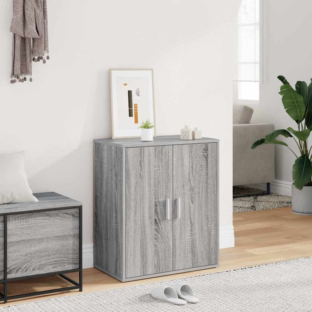 vidaXL Kenkäteline harmaa Sonoma 60x35x70 cm tekninen puu