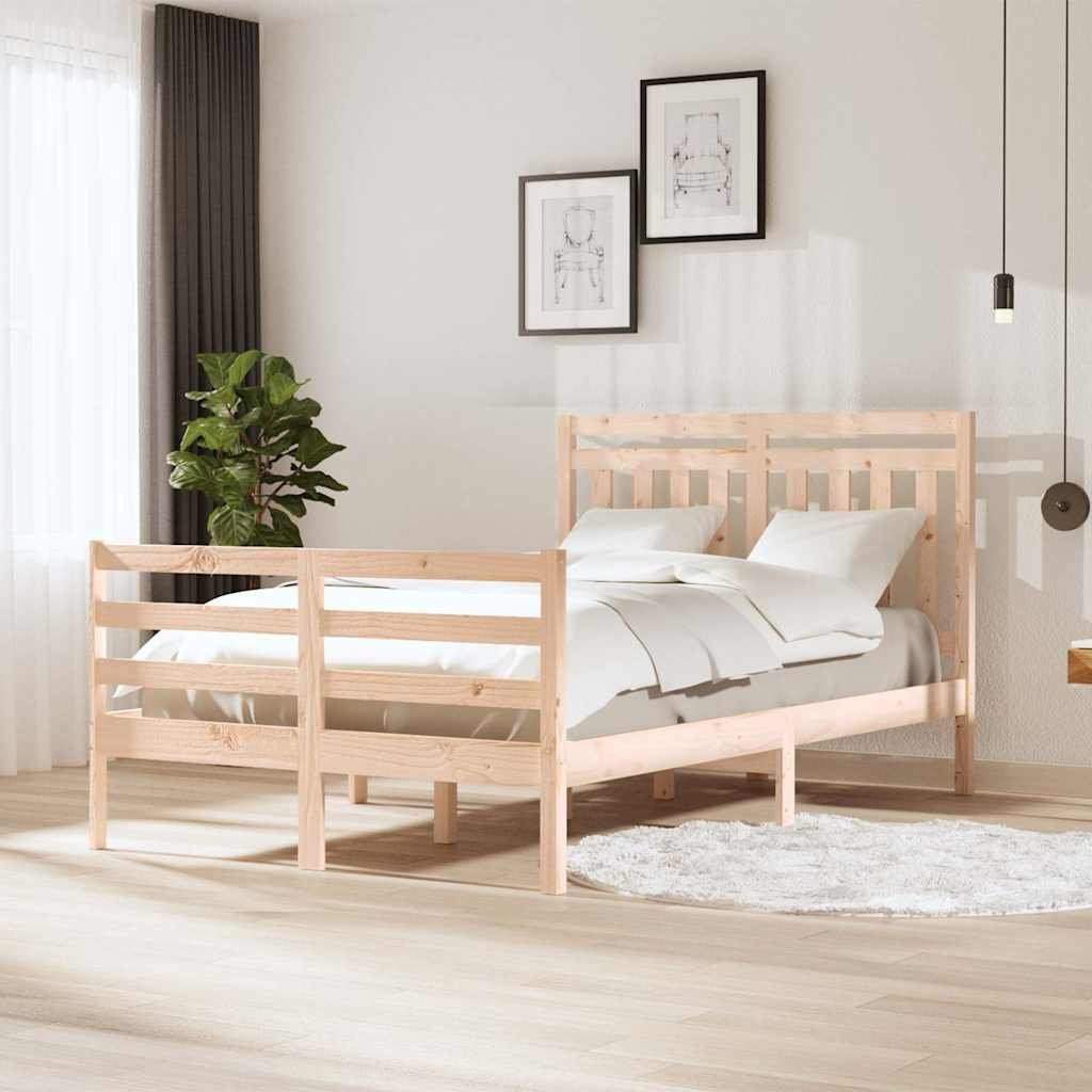 vidaXL Sängynrunko 120x190 cm Small Double täysi puu