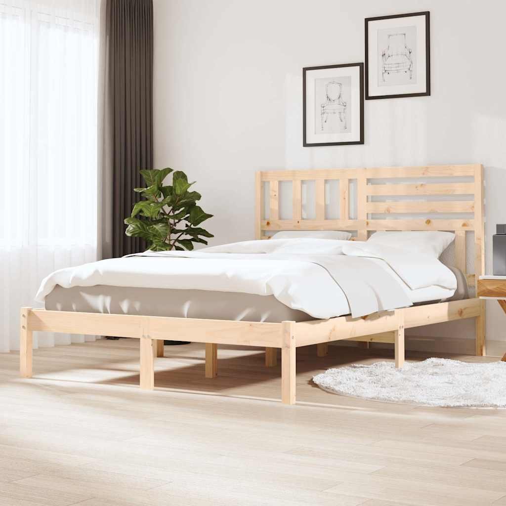vidaXL Sänky ilman patjaa 120x190 cm täysi mänty