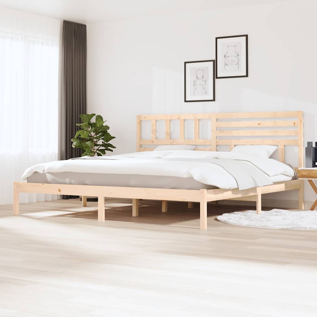 vidaXL Sängynrunko ilman patjaa 180x200 cm täysi mänty