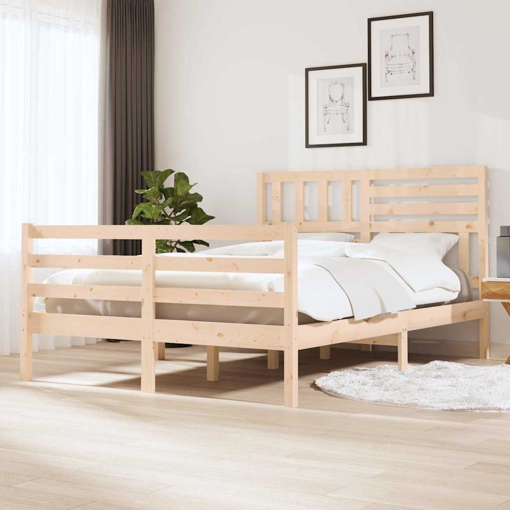vidaXL Sängynrunko ilman patjaa massiivipuu 140x200 cm