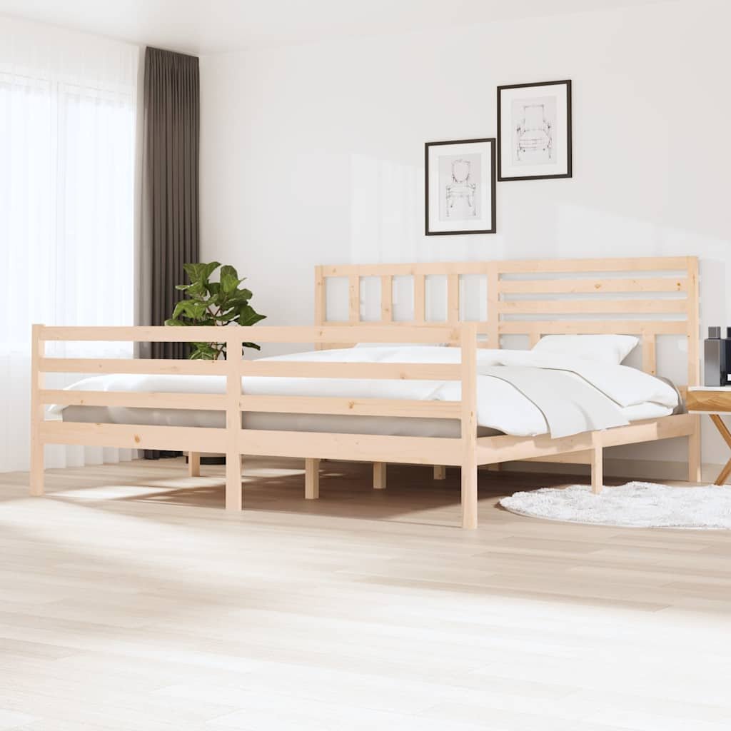 vidaXL Sängynrunko ilman patjaa massiivipuu 200x200 cm