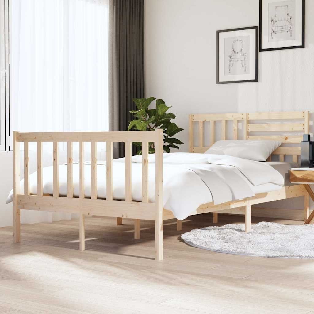 vidaXL Sängynrunko 120x190 cm Small Double täysi puu