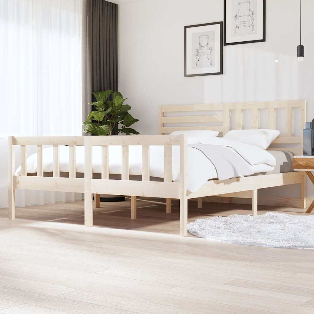 vidaXL Sängynrunko 180x200 cm Super King täysi puu