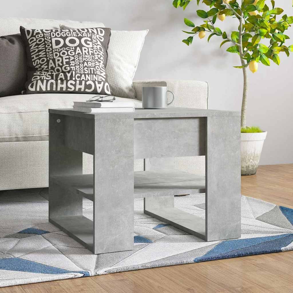vidaXL Sohvapöytä betoninharmaa 55,5x55x45 cm tekninen puu