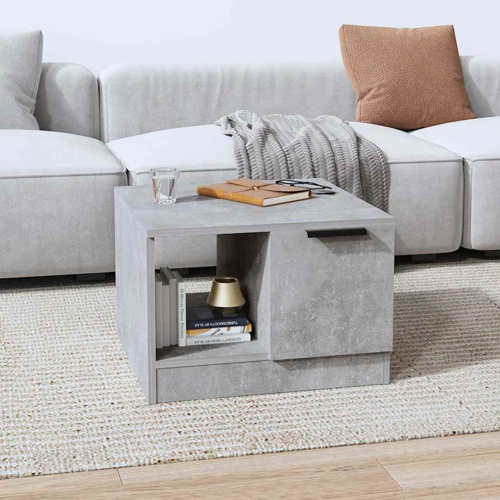 vidaXL Sohvapöytä betoninharmaa 50x50x36 cm tekninen puu