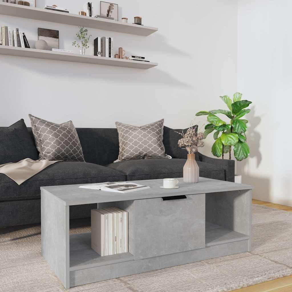 vidaXL Sohvapöytä betoninharmaa 102x50x36 cm tekninen puu