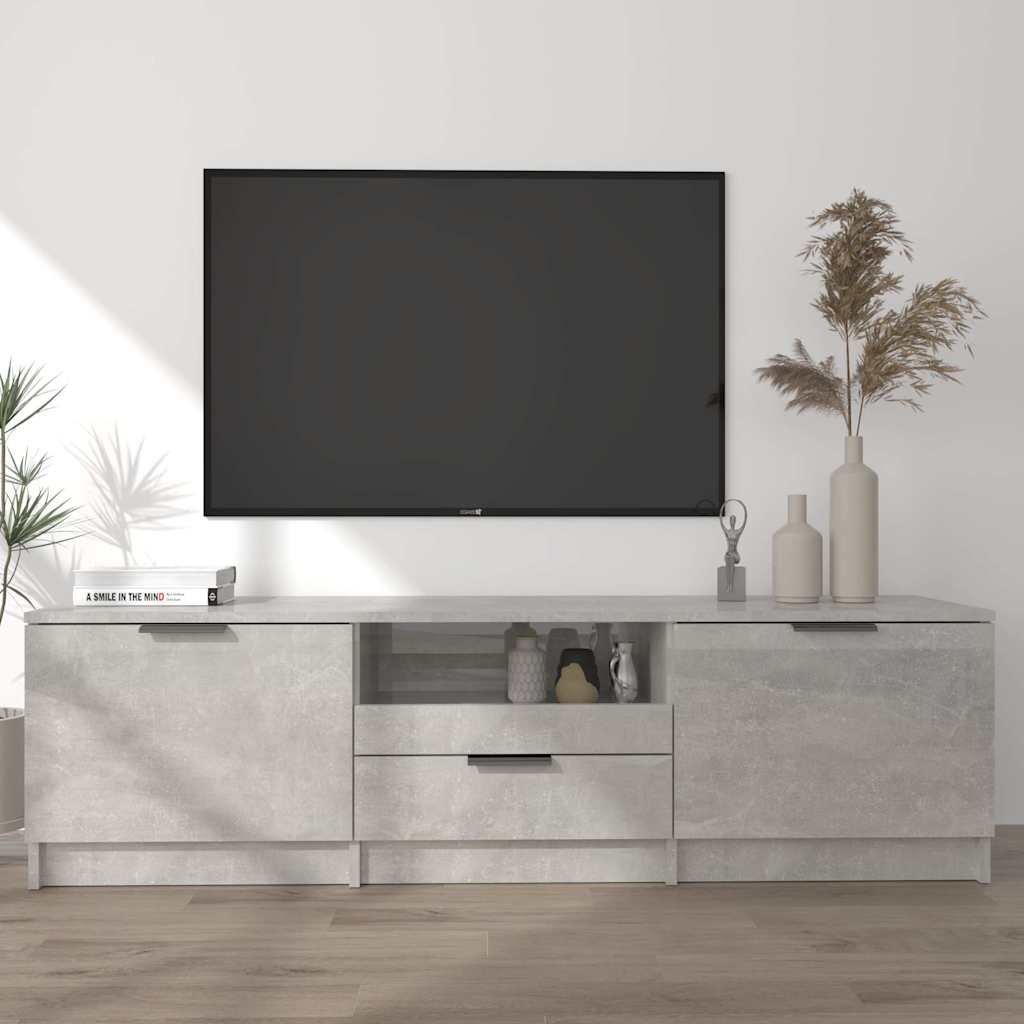 vidaXL TV-taso betoninharmaa 140x35x40 cm tekninen puu