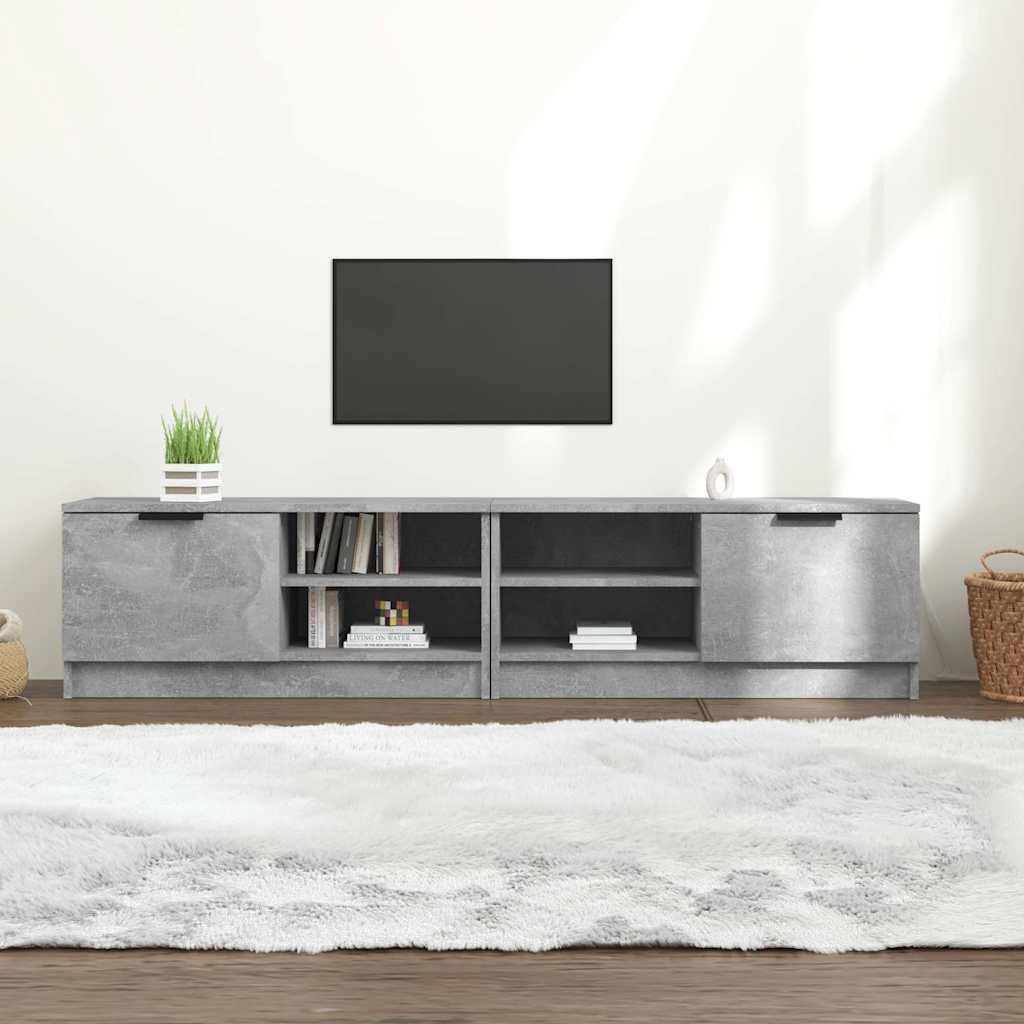 vidaXL TV-tasot 2 kpl betoninharmaa 80x35x36,5 cm tekninen puu
