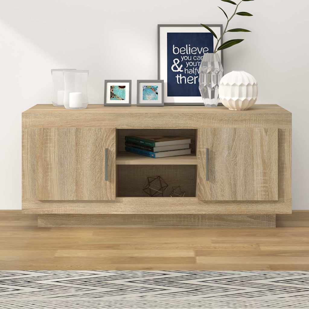 vidaXL TV-taso Sonoma-tammi 102x35x45 cm tekninen puu