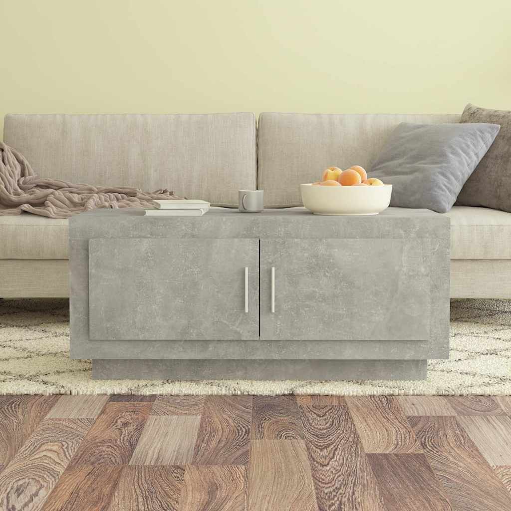 vidaXL Sohvapöytä betoninharmaa 102x50x45 cm tekninen puu