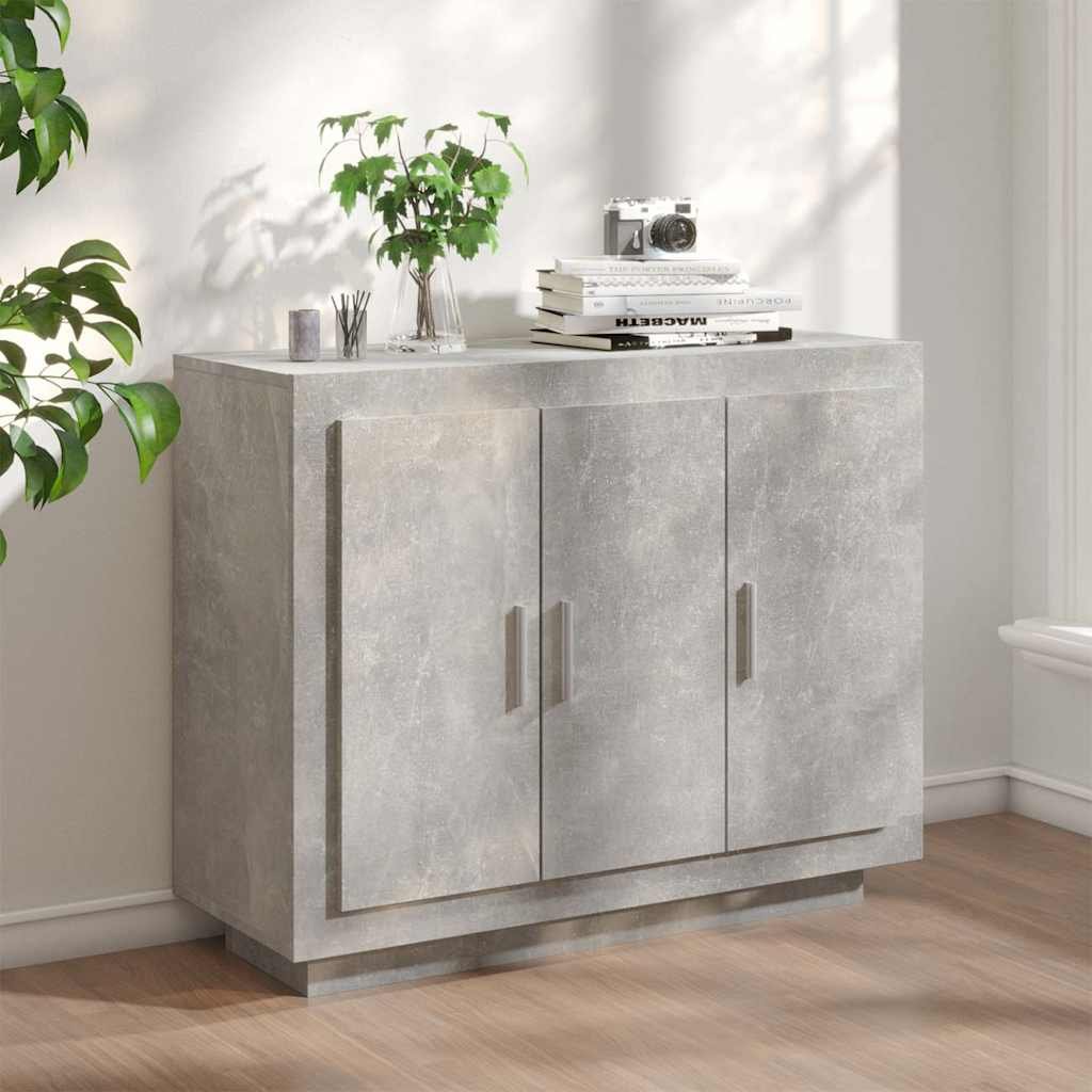 vidaXL Senkki betoninharmaa 92x35x75 cm tekninen puu
