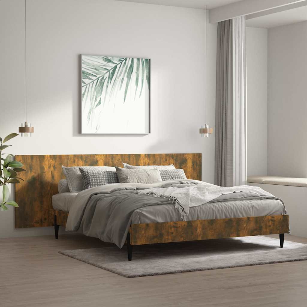 vidaXL Sängynpääty seinälle savutammi 240x1,5x80 cm tekninen puu