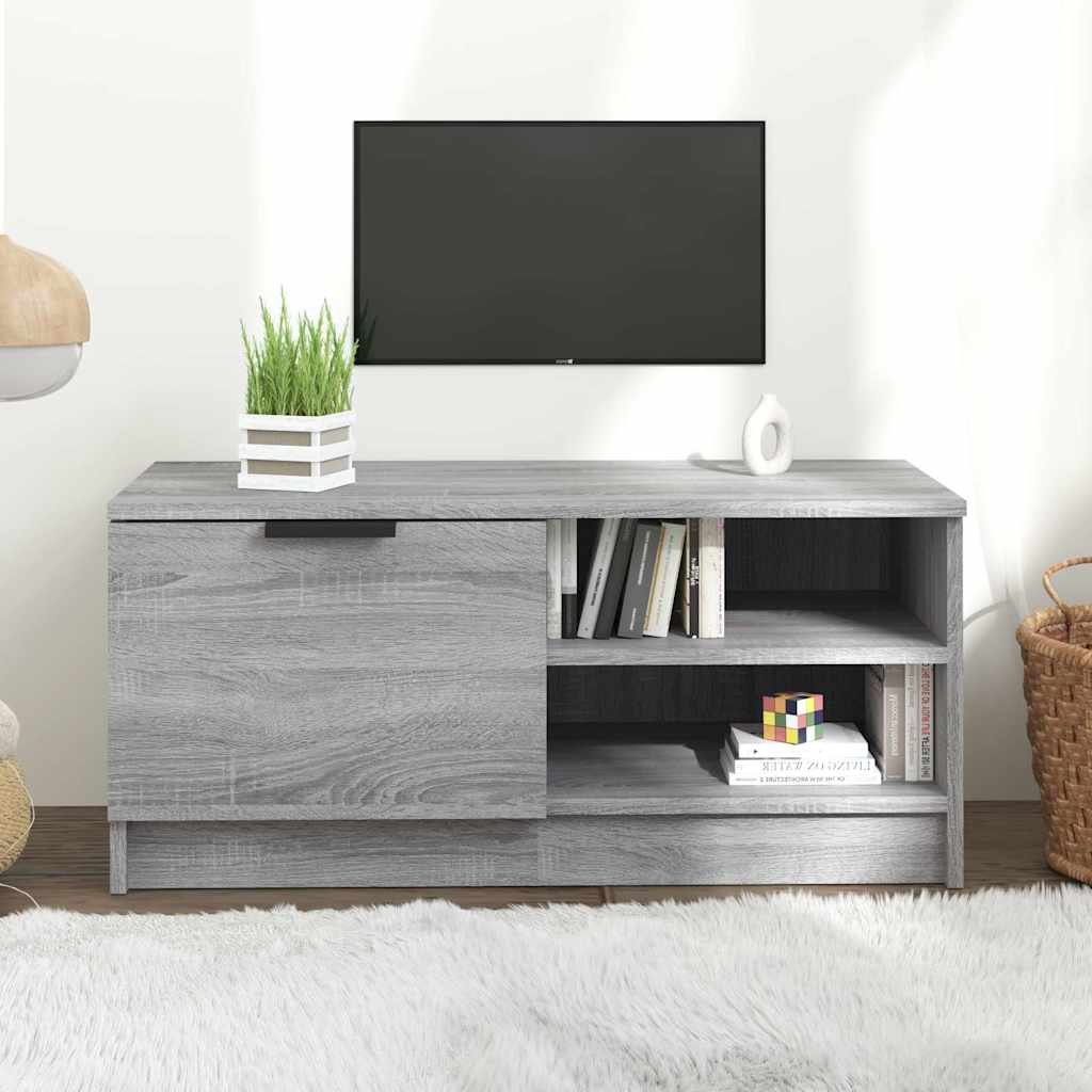 vidaXL TV-taso harmaa Sonoma 80x35x36,5 cm tekninen puu