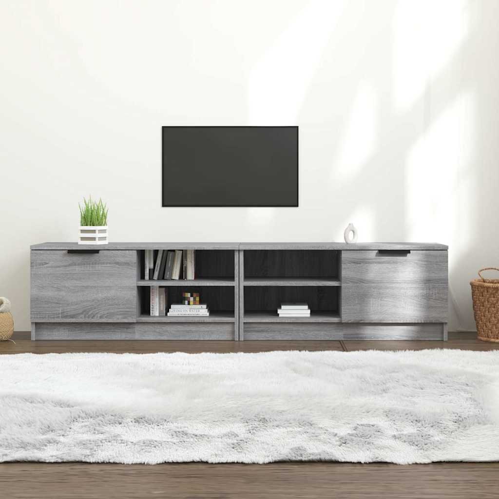 vidaXL TV-tasot 2 kpl harmaa Sonoma 80x35x36,5 cm lastulevy