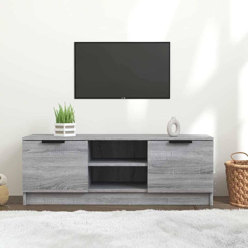 vidaXL TV-taso harmaa Sonoma 102x35x36,5 cm tekninen puu