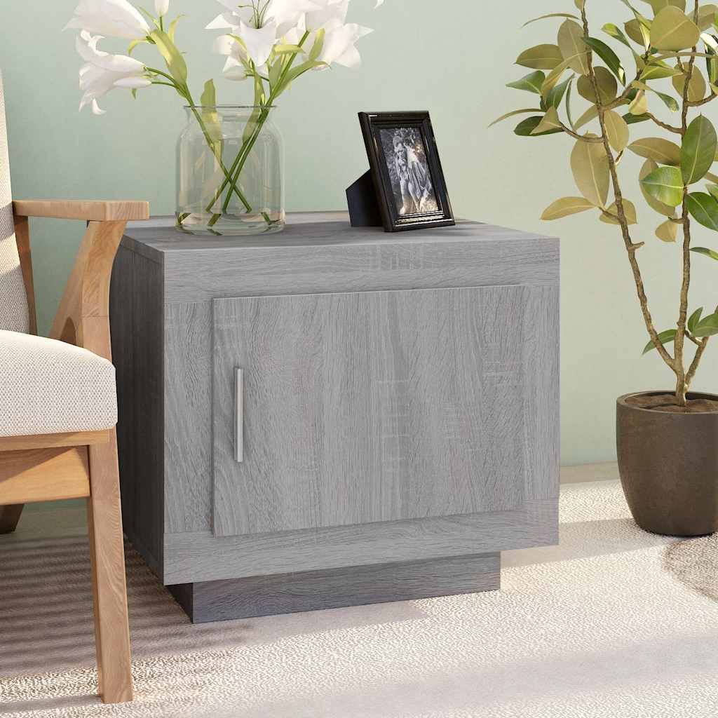 vidaXL Sohvapöytä harmaa Sonoma 51x50x45 cm tekninen puu