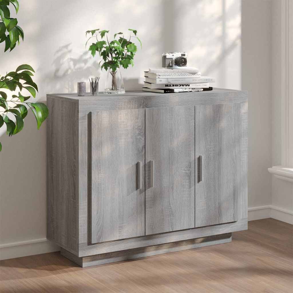 vidaXL Senkki harmaa Sonoma 92x35x75 cm tekninen puu
