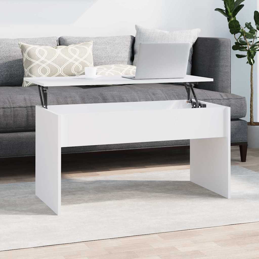 vidaXL Sohvapöytä valkoinen 102x50,5x52,5 cm tekninen puu