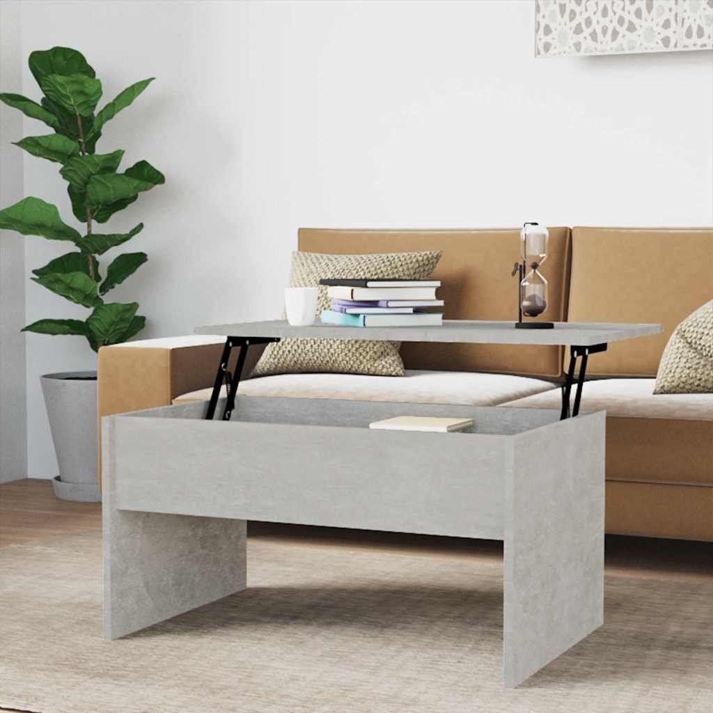 vidaXL Sohvapöytä betoninharmaa 80x50,5x41,5 cm tekninen puu