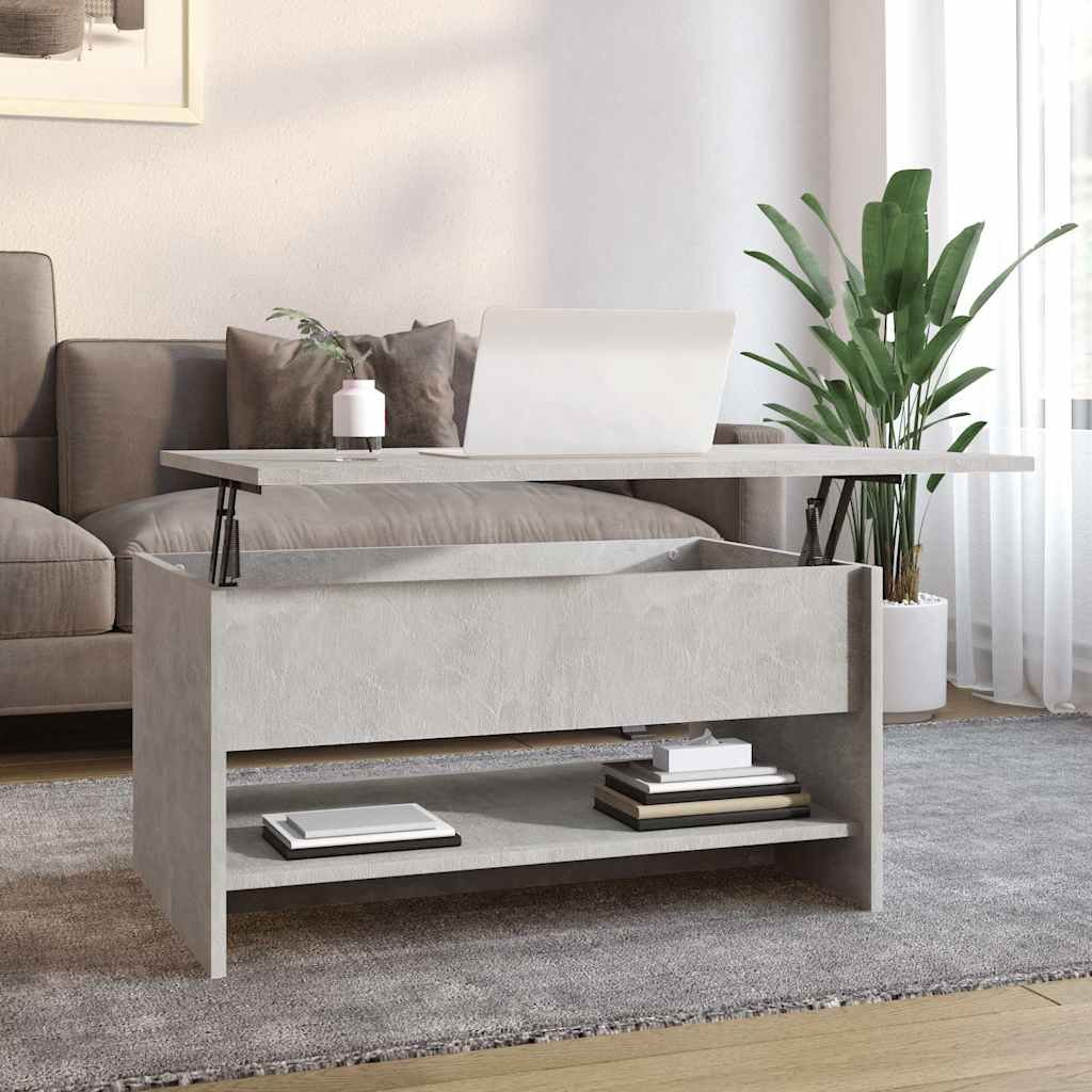 vidaXL Sohvapöytä betoninharmaa 80x50x40 cm tekninen puu
