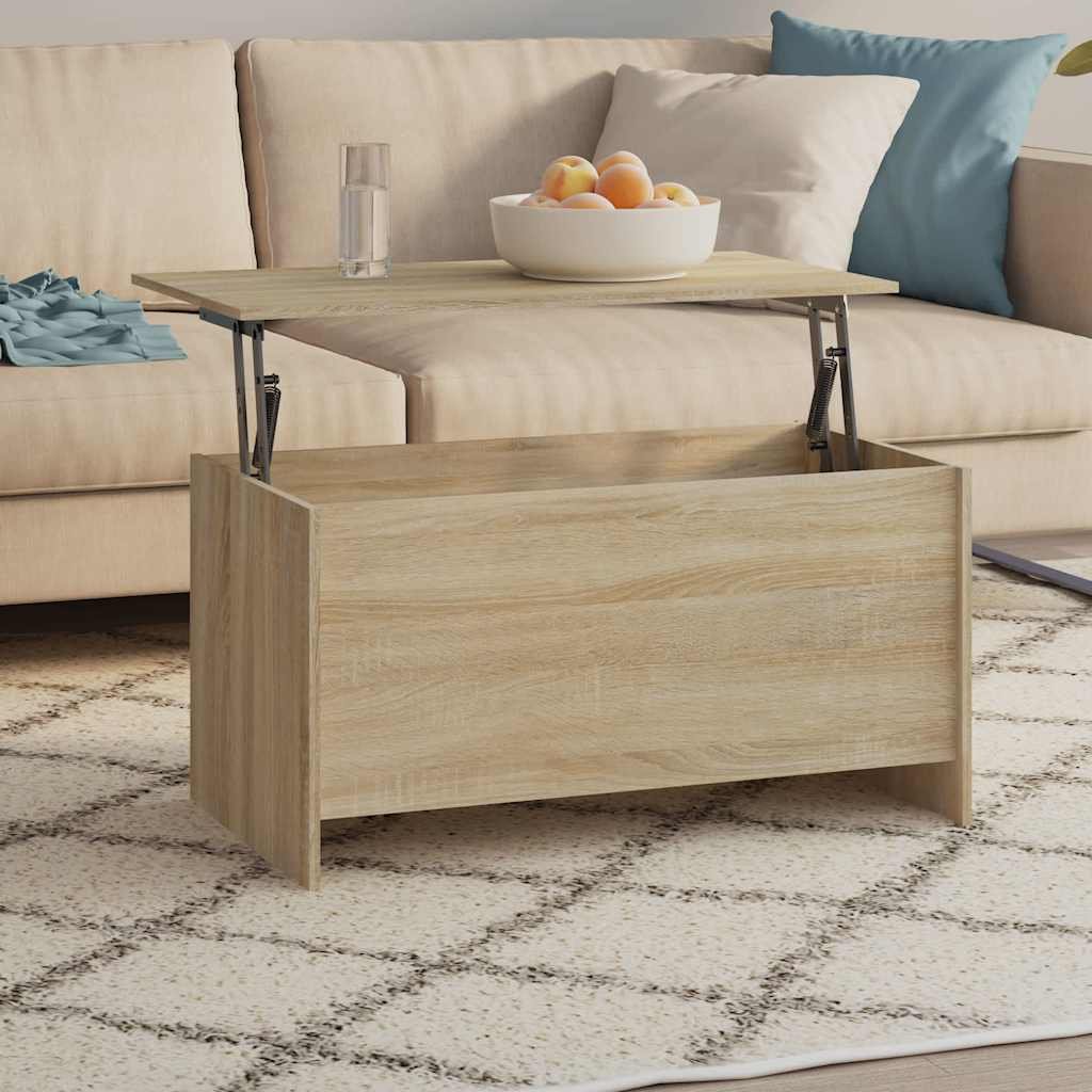 vidaXL Sohvapöytä Sonoma-tammi 102x55,5x52,5 cm tekninen puu