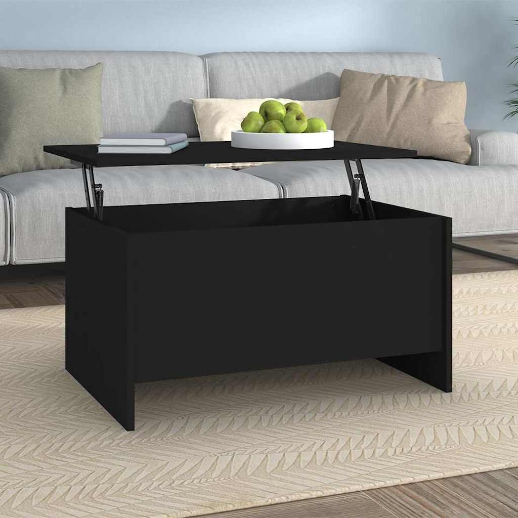 vidaXL Sohvapöytä musta 80x55,5x41,5 cm tekninen puu