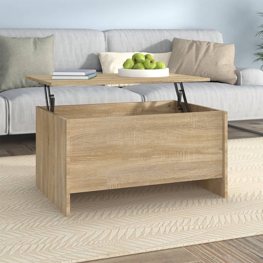 vidaXL Sohvapöytä Sonoma-tammi 80x55,5x41,5 cm tekninen puu