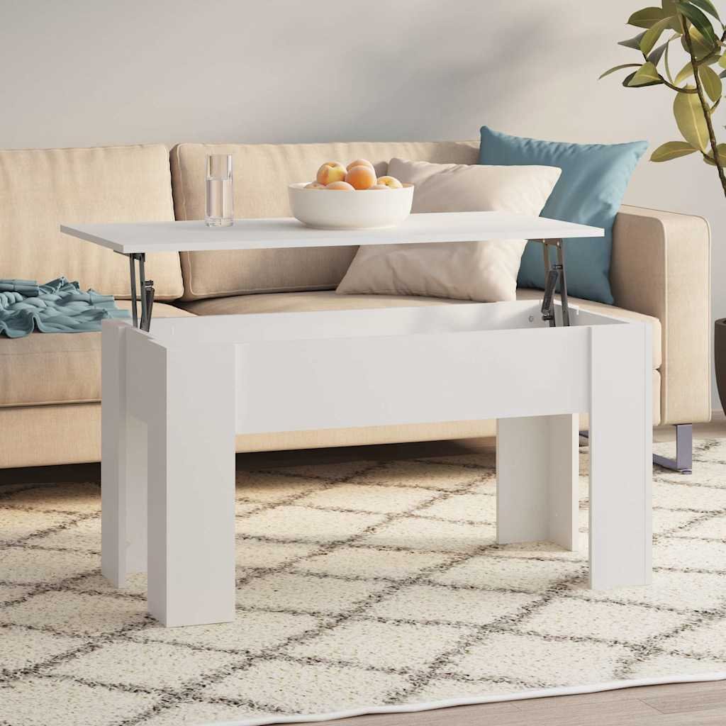 vidaXL Sohvapöytä valkoinen 101x49x52 cm tekninen puu