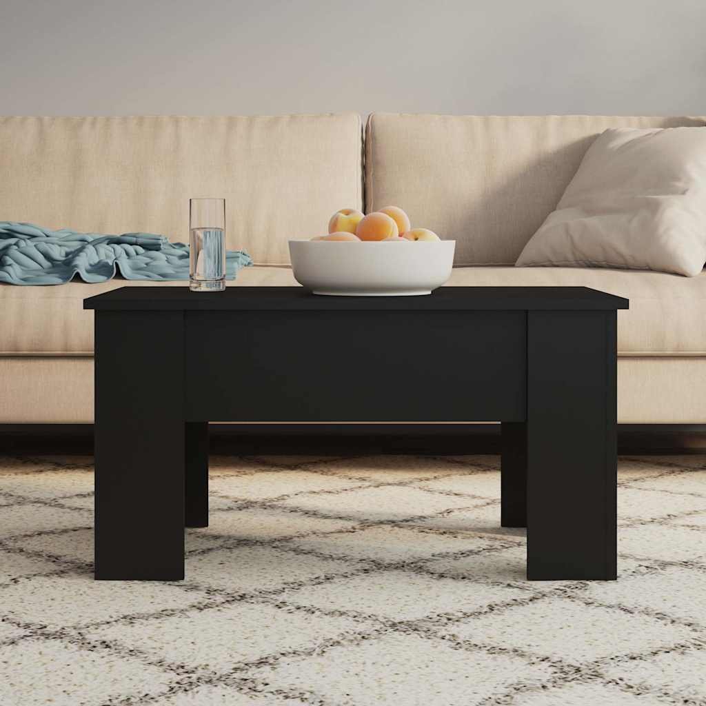 vidaXL Sohvapöytä musta 79x49x41 cm tekninen puu