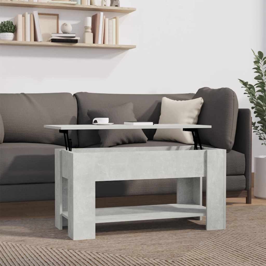 vidaXL Sohvapöytä betoninharmaa 101x49x52 cm tekninen puu