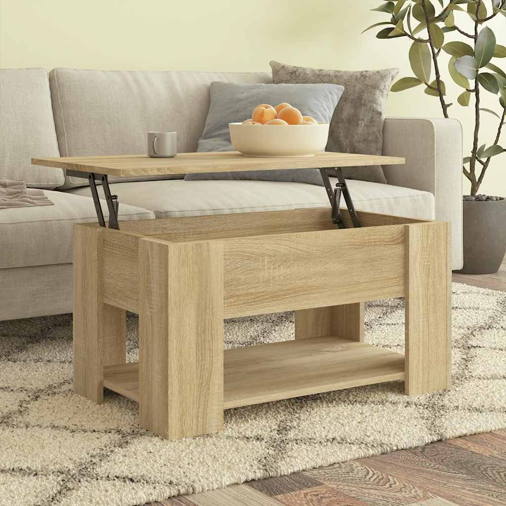 vidaXL Sohvapöytä Sonoma-tammi 79x49x41 cm tekninen puu