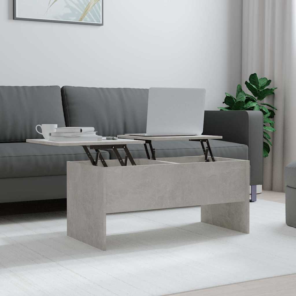 vidaXL Sohvapöytä betoninharmaa 102x50,5x46,5 cm tekninen puu