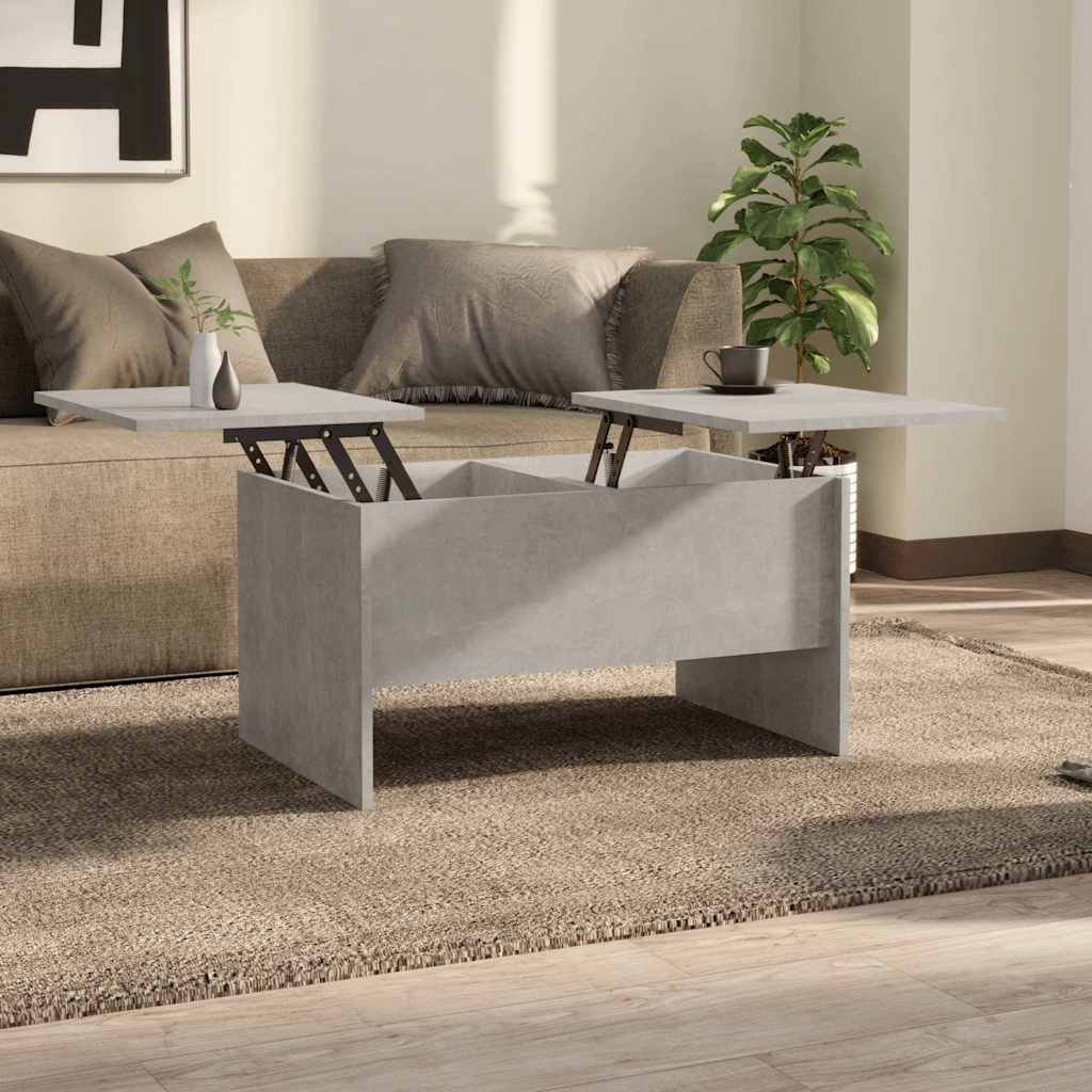 vidaXL Sohvapöytä betoninharmaa 80x50x42,5 cm tekninen puu