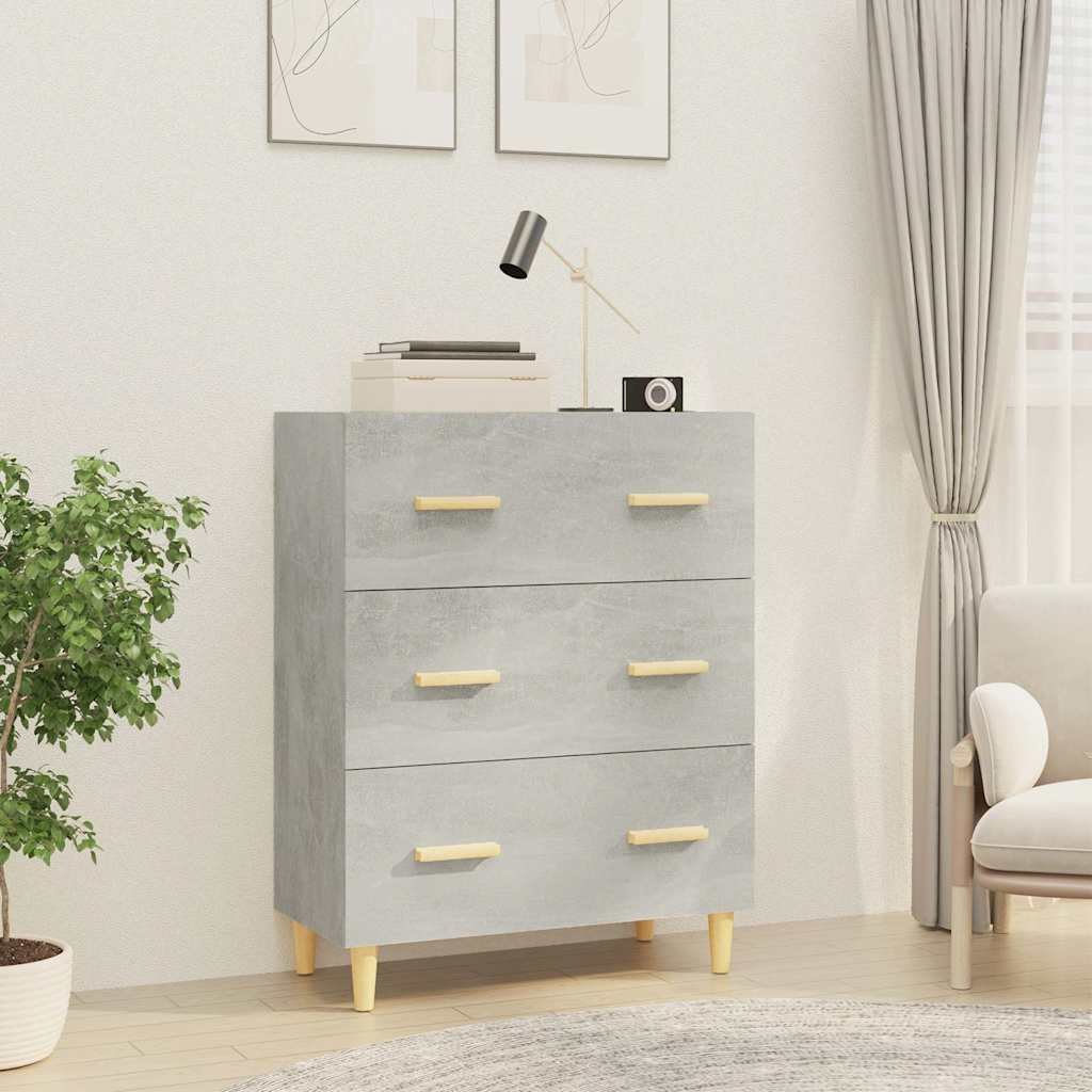 vidaXL Senkki betoninharmaa 70x34x90 cm tekninen puu