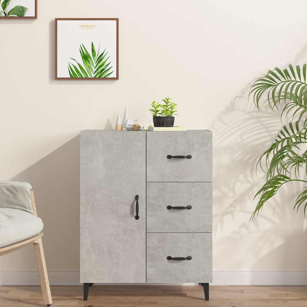 vidaXL Senkki betoninharmaa 69,5x34x90 cm tekninen puu