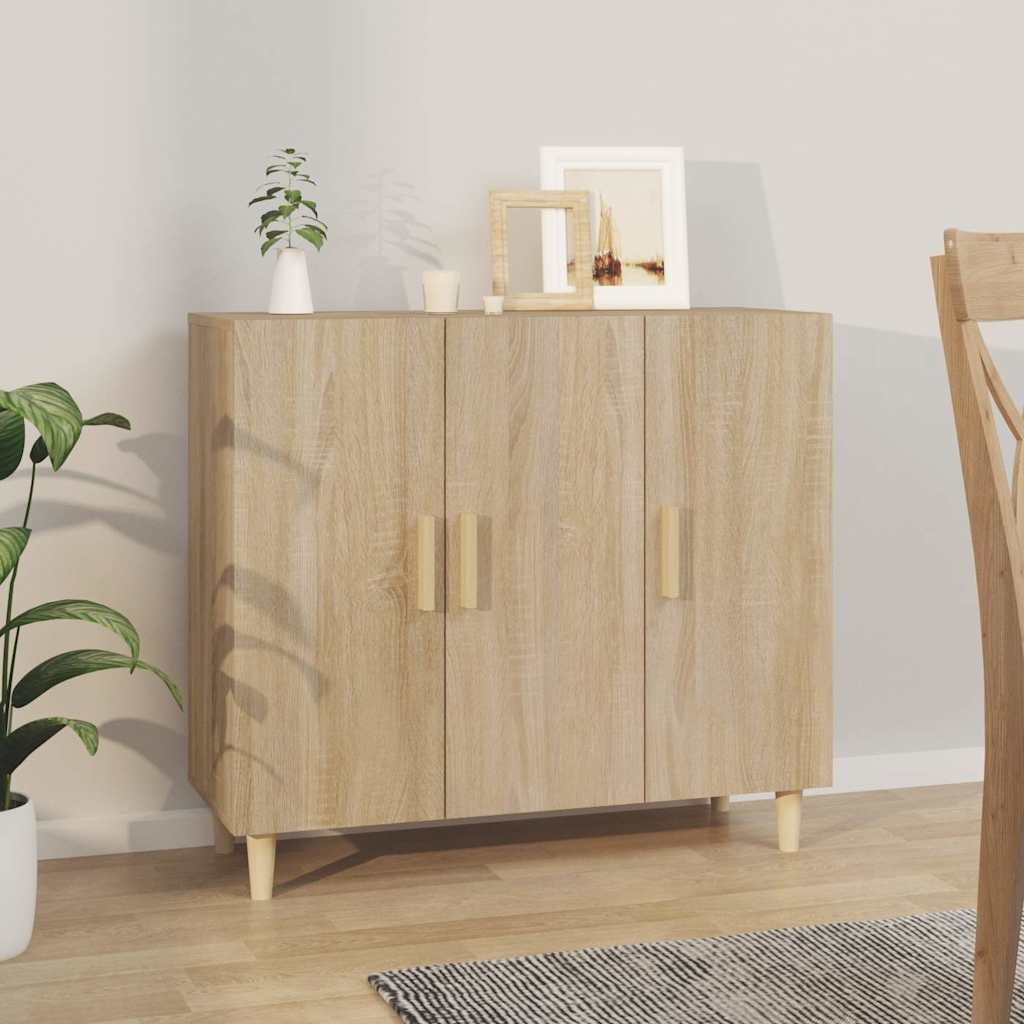 vidaXL Senkki Sonoma-tammi 90x34x80 cm tekninen puu