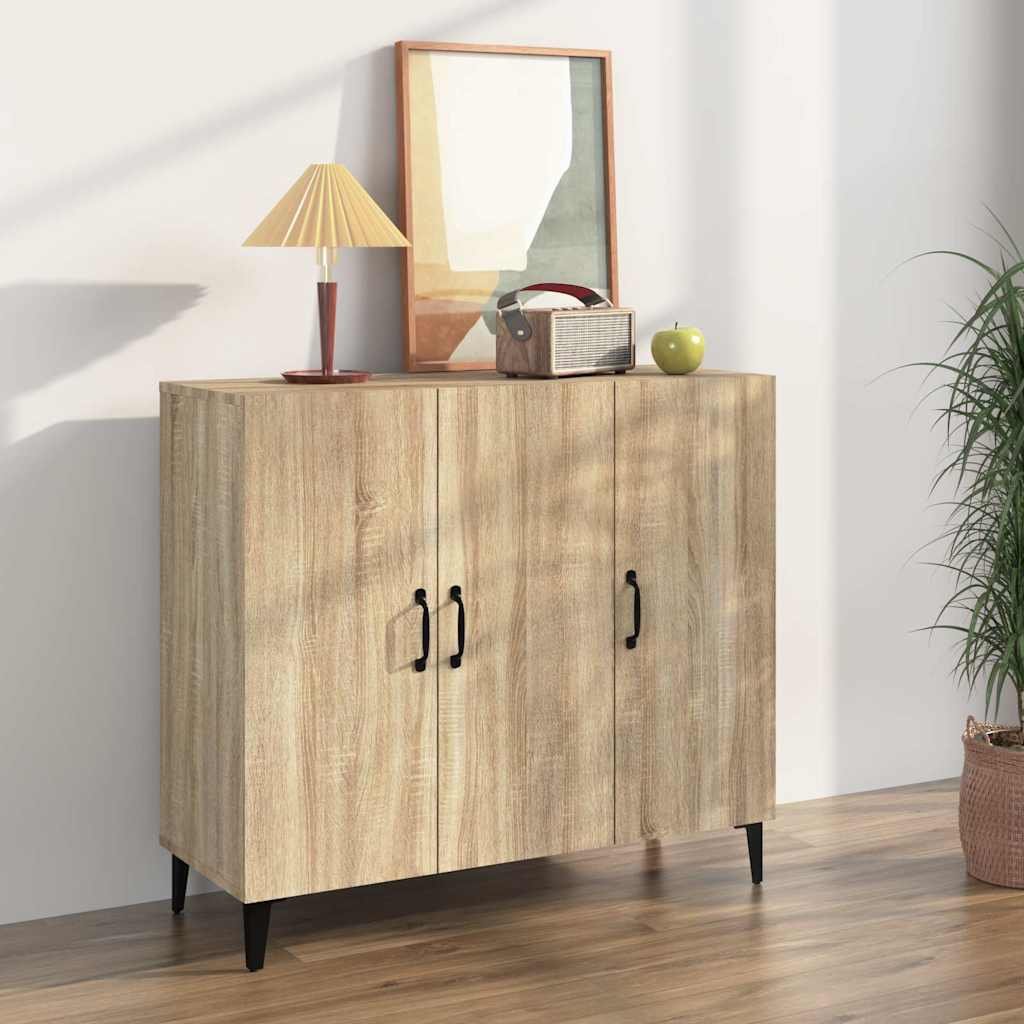 vidaXL Senkki Sonoma-tammi 90x34x80 cm tekninen puu