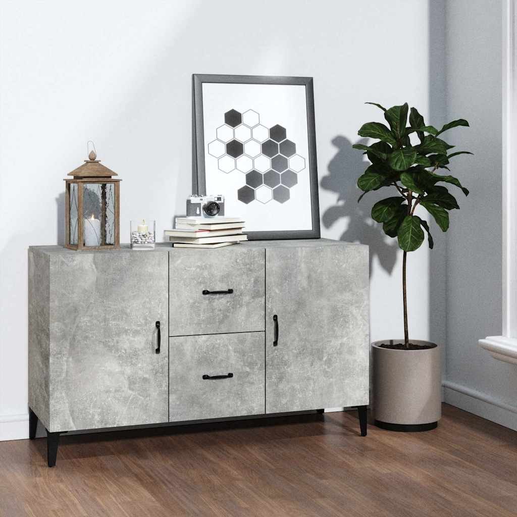 vidaXL Senkki betoninharmaa 100x36x60 cm tekninen puu