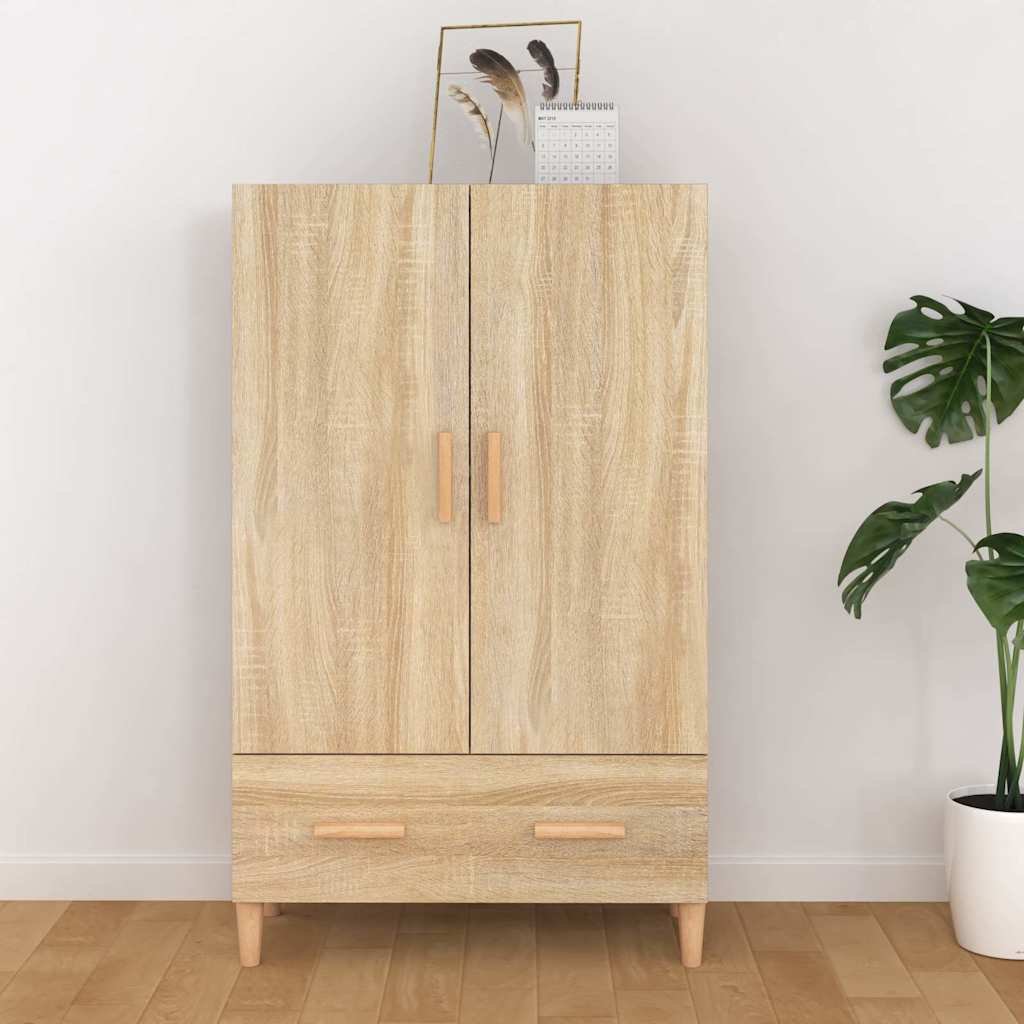 vidaXL Kaappi Sonoma-tammi 70x31x115 cm tekninen puu